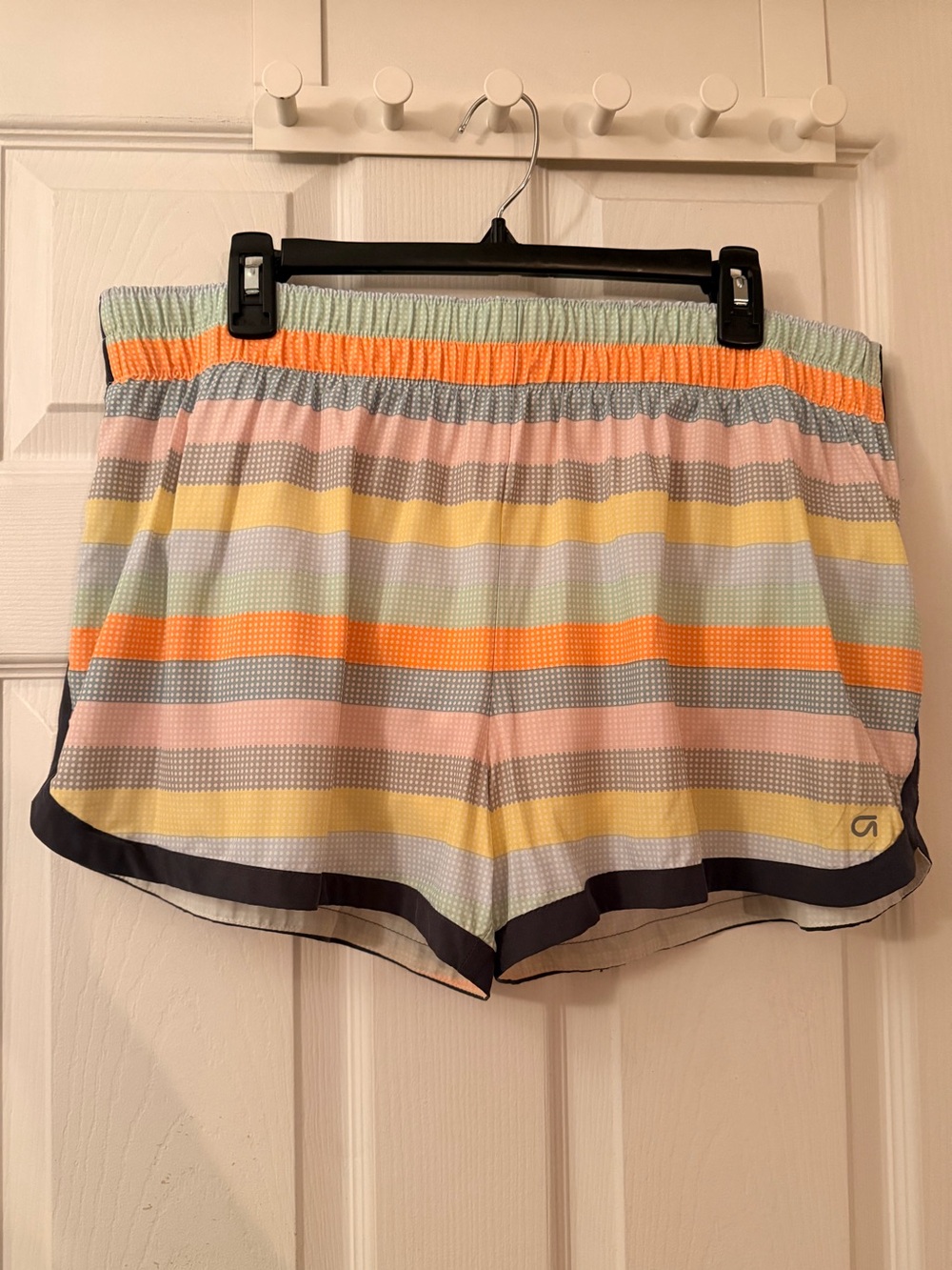Women's Striped Pastel Running Shorts - size XL
